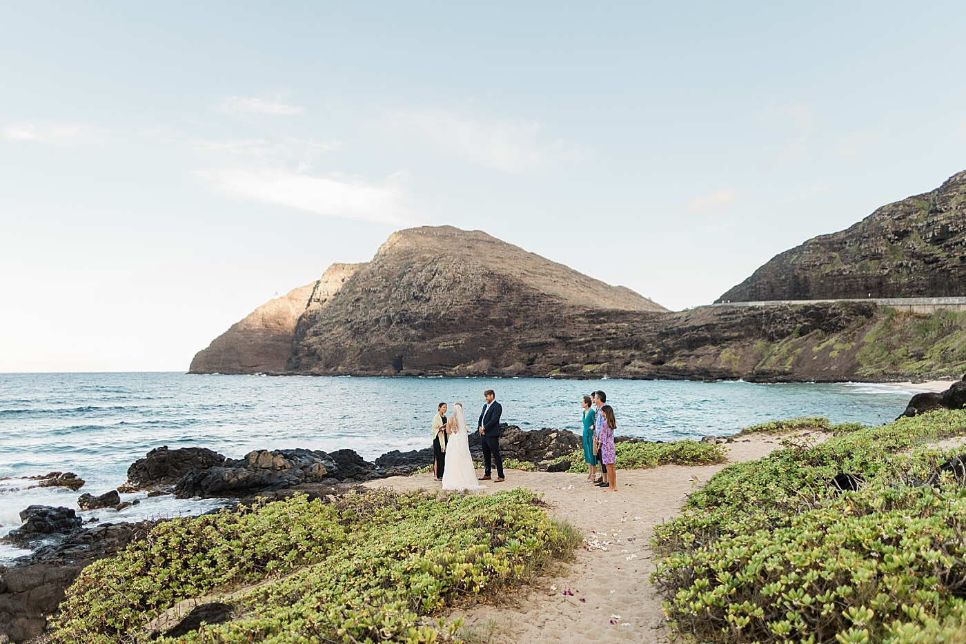 Beach elopement near Honolulu